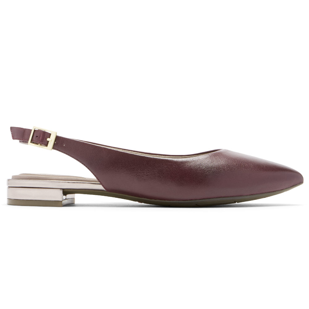 Slingback Rockport Mujer Mexico - Total Motion Adelyn Vino - ZDFMV5623